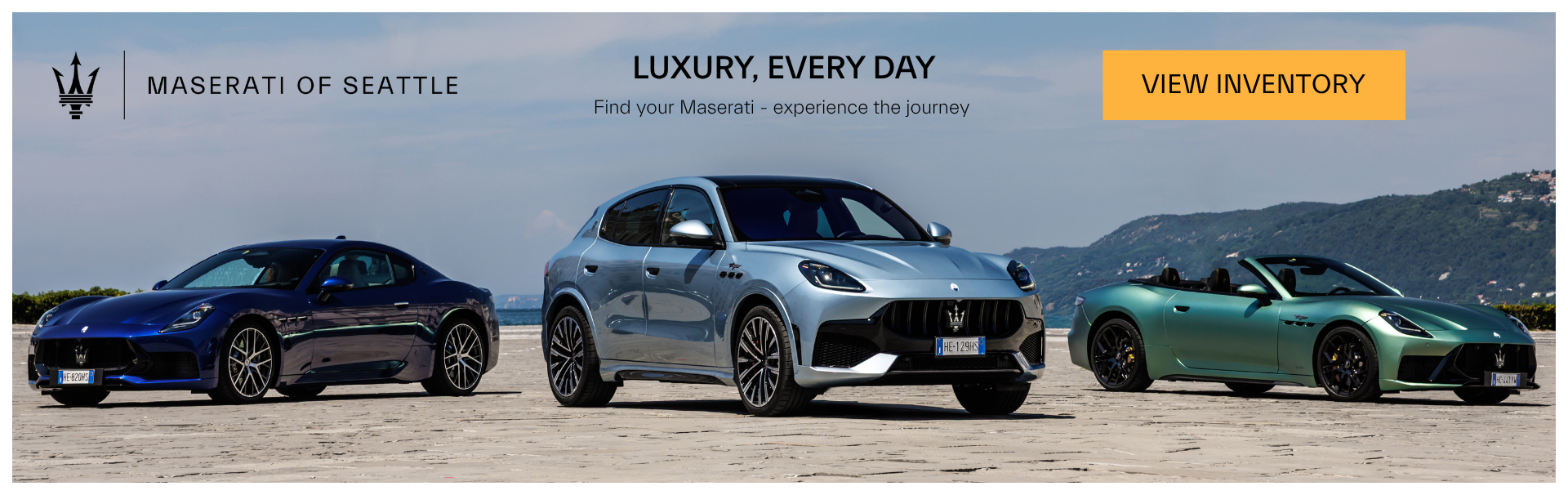 New luxury car and SUV inventory at Maserati of Seattle